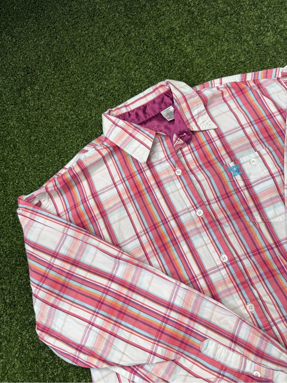 Wrangler 20X Women’s Pink White Plaid Rodeo Western Show Shirt Cotton Classic Lg